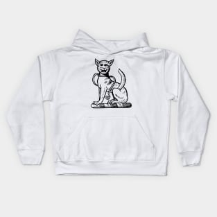 Graceful Black Cat-a-Mountain Kids Hoodie